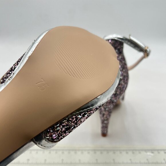 Elegant Silver Glitter Heels - Picture 5 of 7